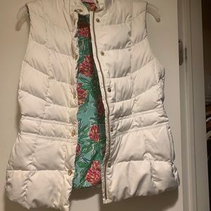 Lilly Pulitzer White Puffer Vest